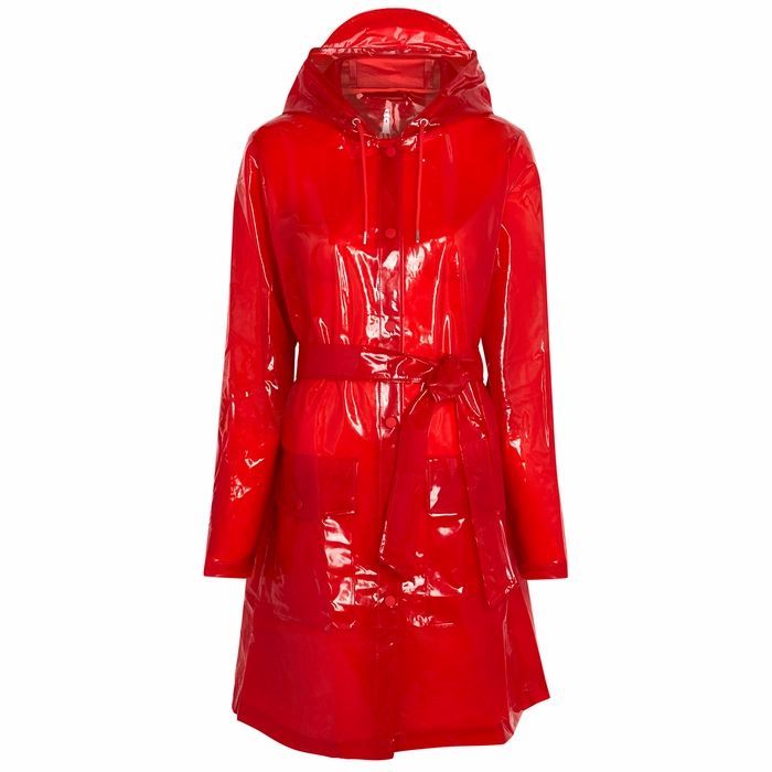 Red Sheer Rubberised Raincoat