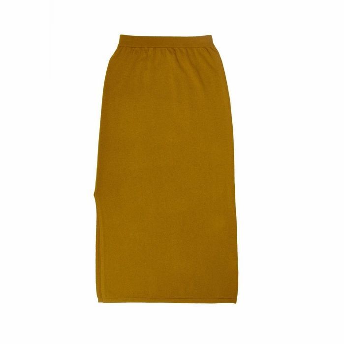 Kelly Cashmere Skirt In Yellow