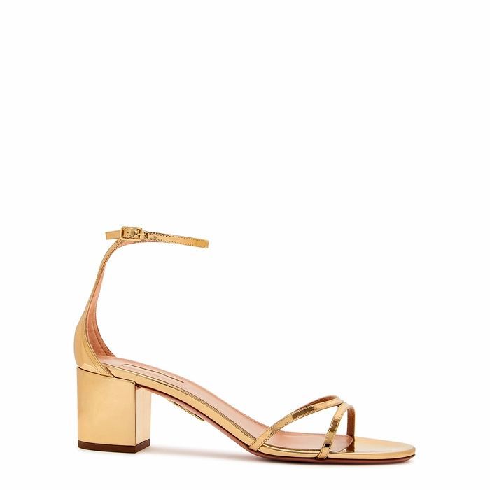 Purist 50 Gold Leather Sandals