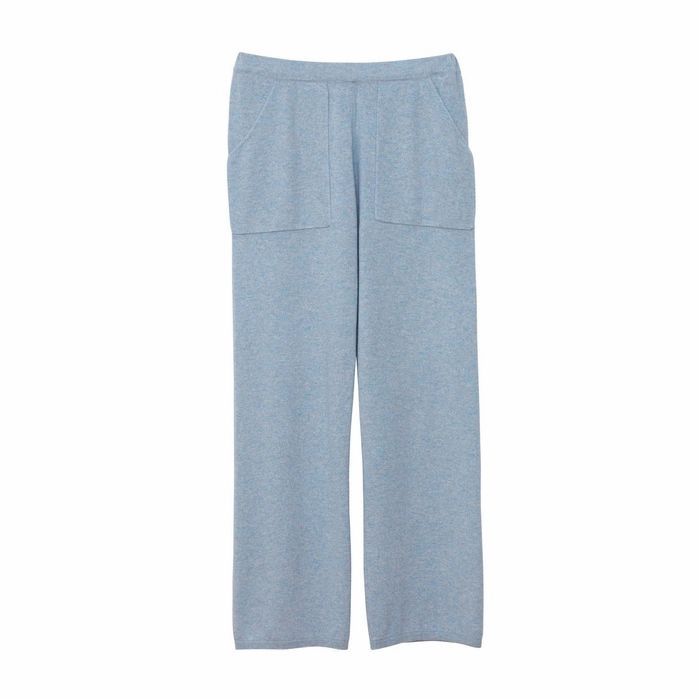 Quinn Cashmere Trousers In Light Blue