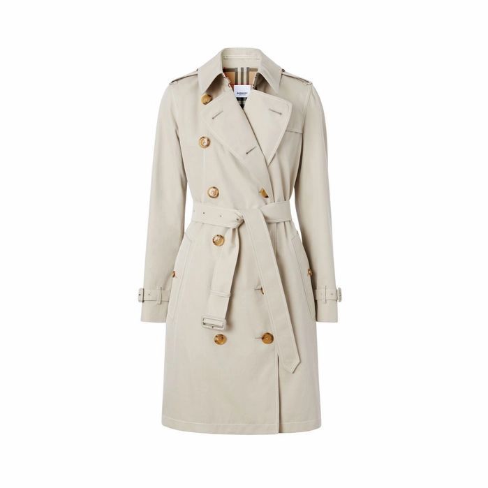 Topstitched Tropical Gabardine Trench Coat