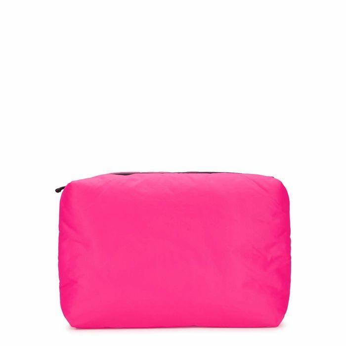 Pink Padded Canvas Clutch