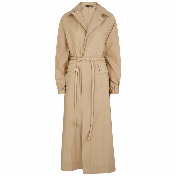Sand Belted Cotton Coat