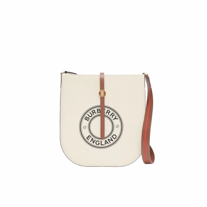Logo Graphic Cotton Canvas And Leather Anne Bag