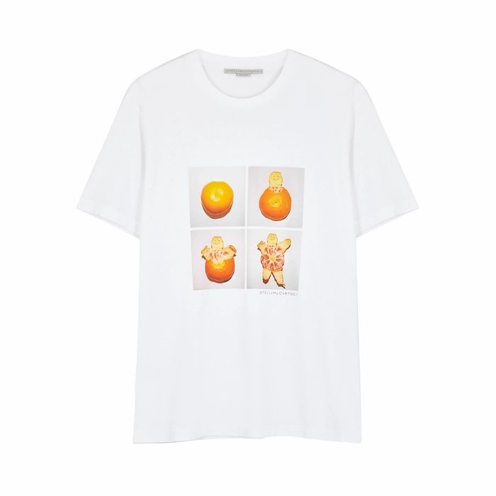 Turtle Tangerine Printed Cotton T-shirt