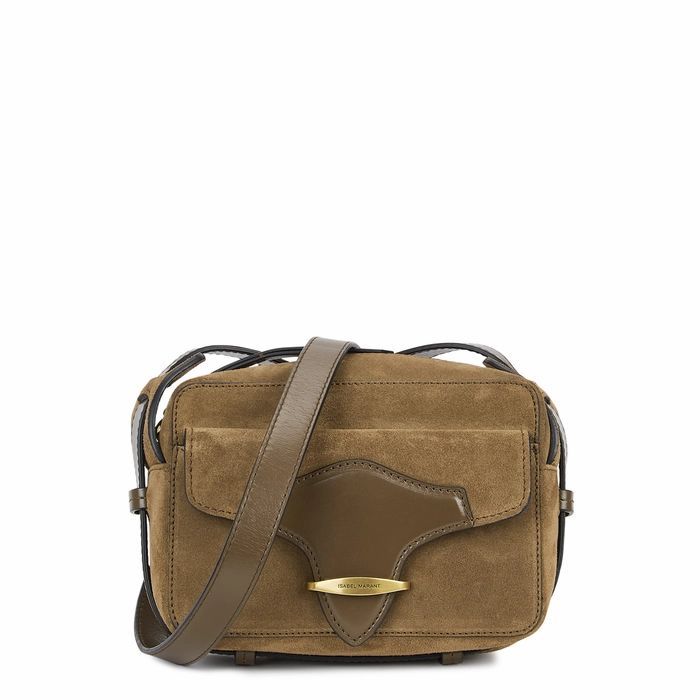 Wasy Olive Suede Cross-body Bag