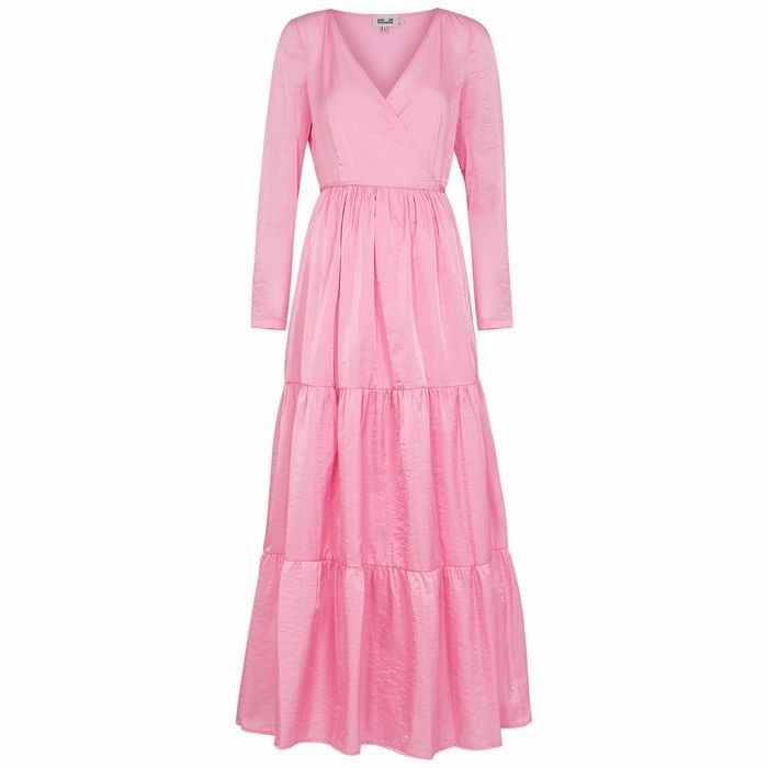 Aymeline Pink Maxi Wrap Dress