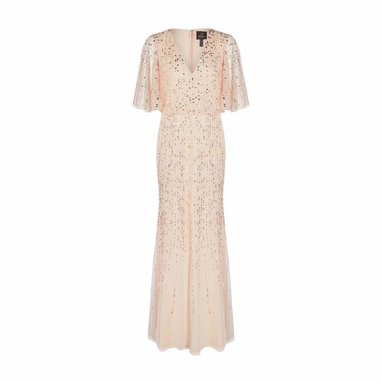 Beaded Covered Blouson Gown