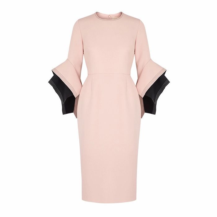 Ronda Dusky Pink Origami-sleeve Dress