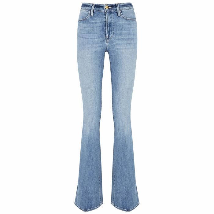 Le High Flare Blue Jeans