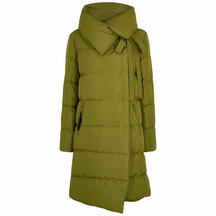 Big Puffa Olive Quilted Shell Coat