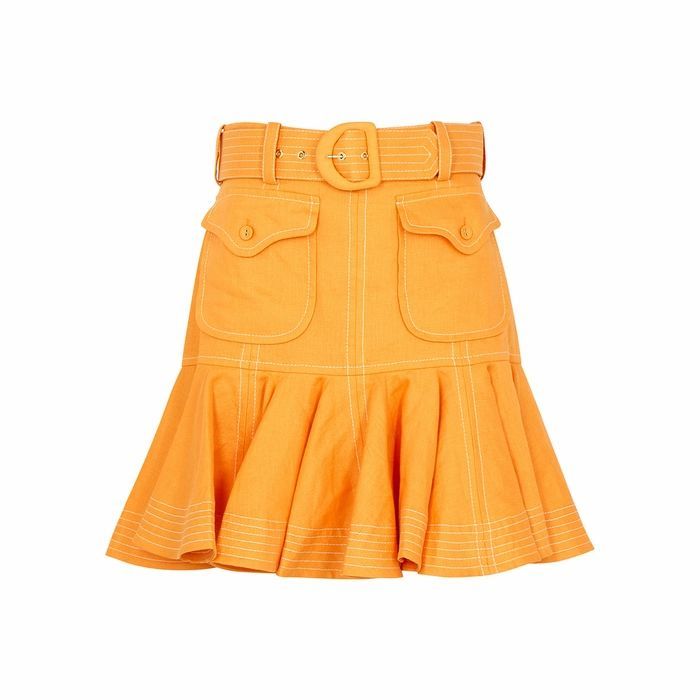 Super Eight Safari Linen Mini Skirt