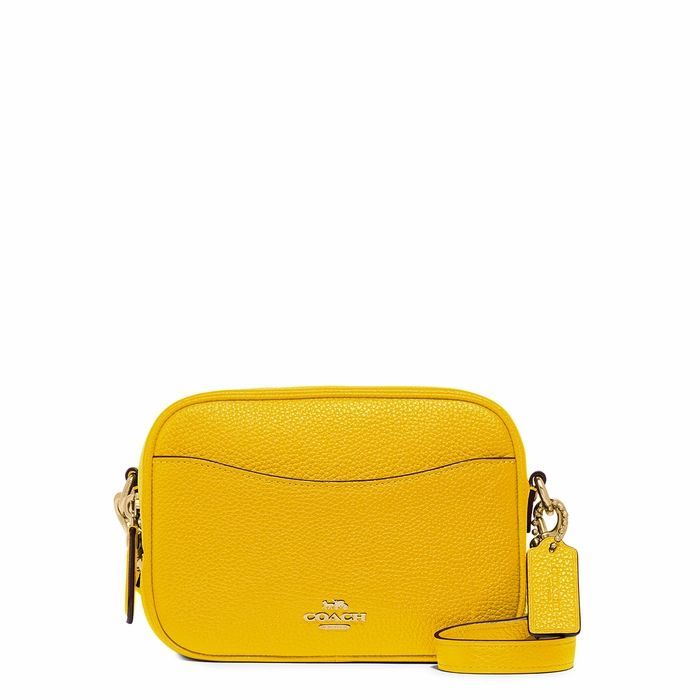 Yellow Small Leather Cross-body Bag