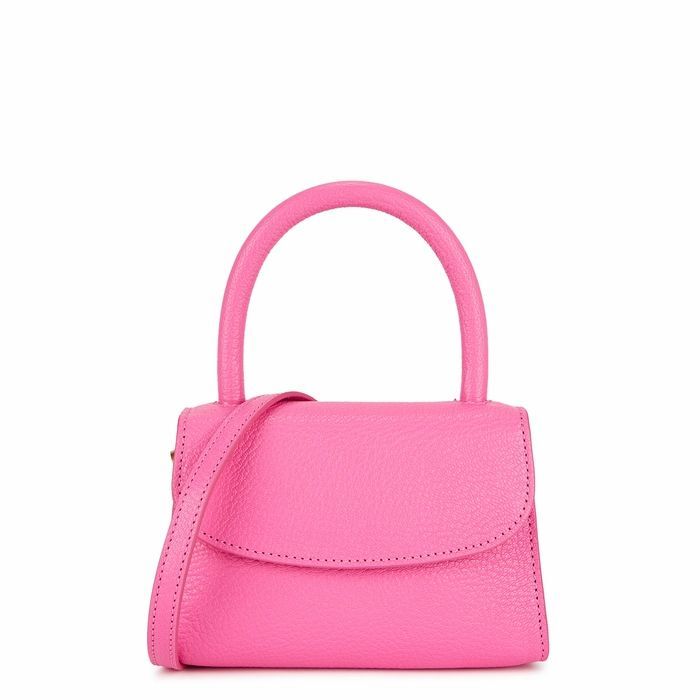 Mini Hot Pink Leather Top Handle Bag