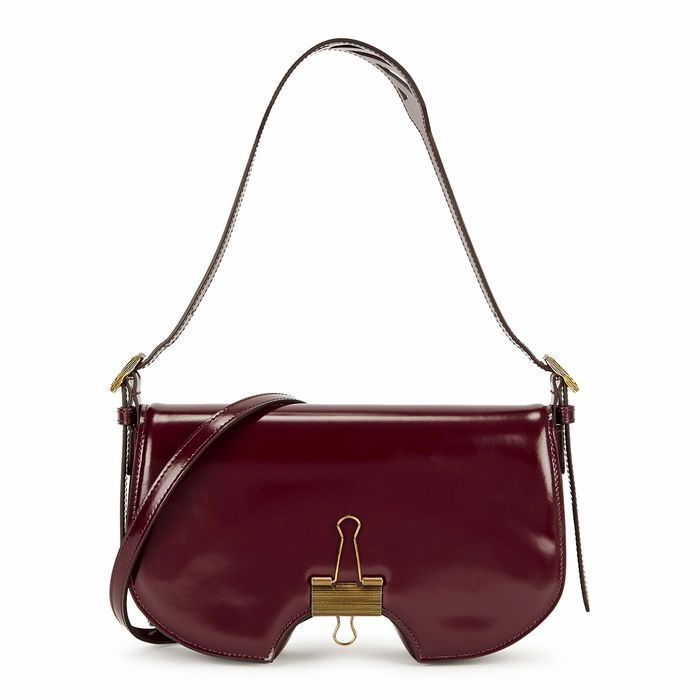 Swiss Burgundy Leather Shoulder Bag