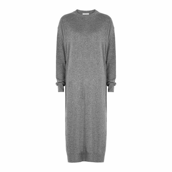 Anibale Grey Cashmere Jumper Dress