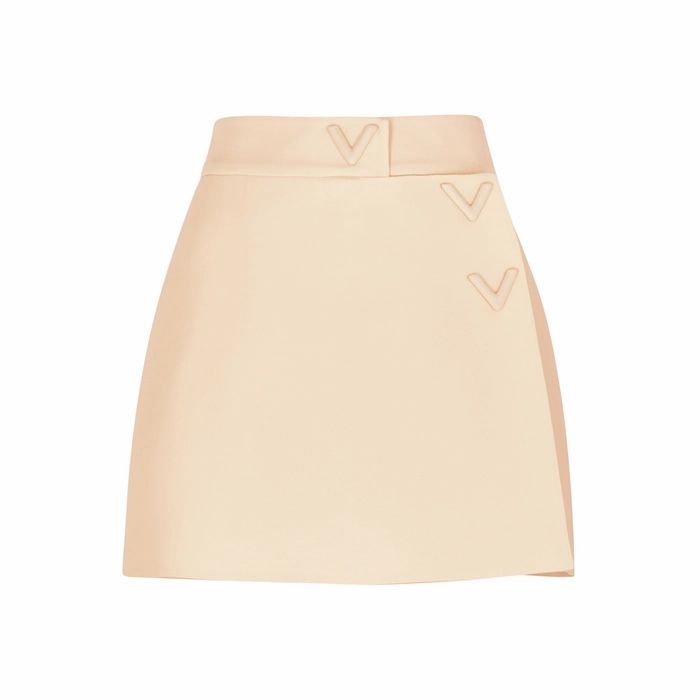 Ivory Wrap-effect Wool And Silk-blend Shorts