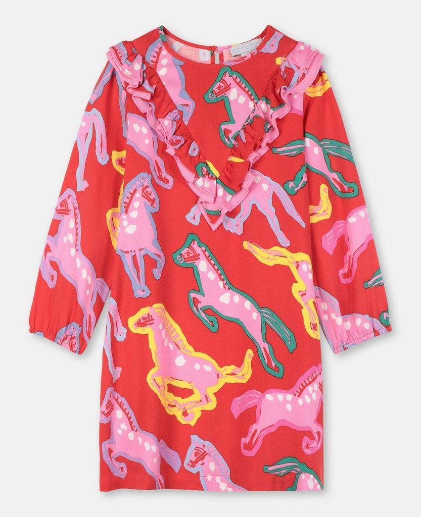 RED Horses Viscose Twill Dress, Women's, Size 11-12