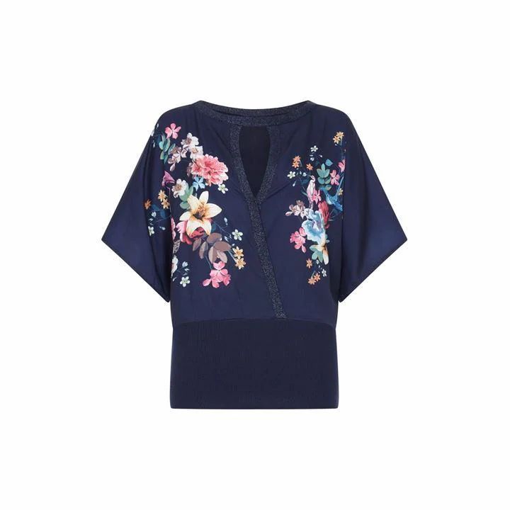 Floral And Flamingo Knitted Kimono