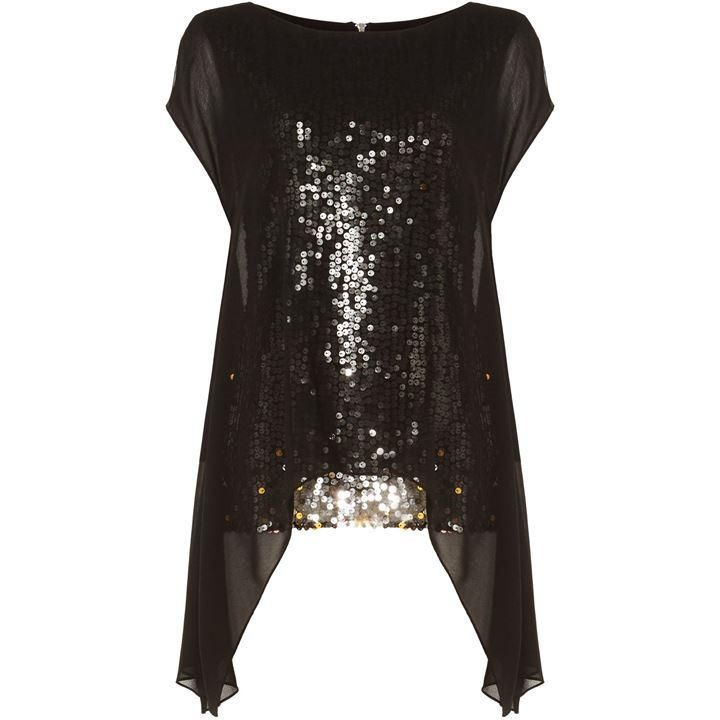 Delilah Double Layer Sequin Top