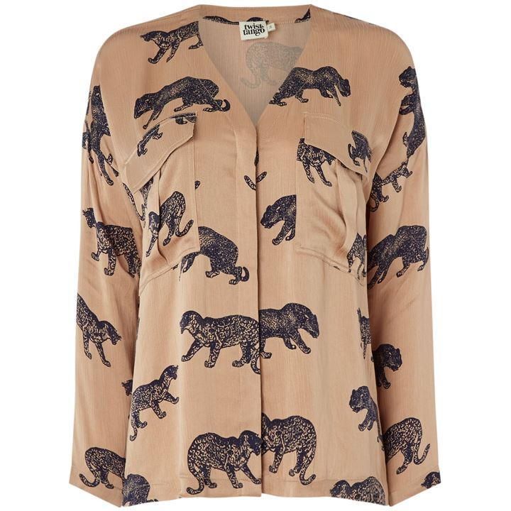 Savannah cheetah blouse