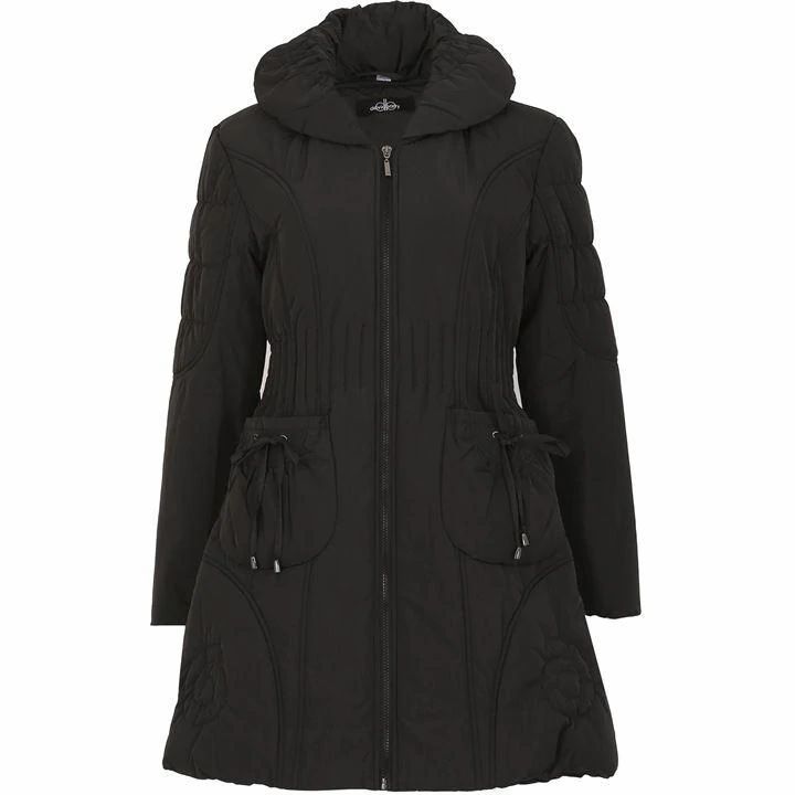 Ruched Collar 7/8 Quilted Coat
