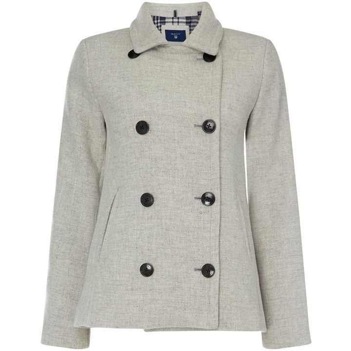 Button Up Wool Pea Coat