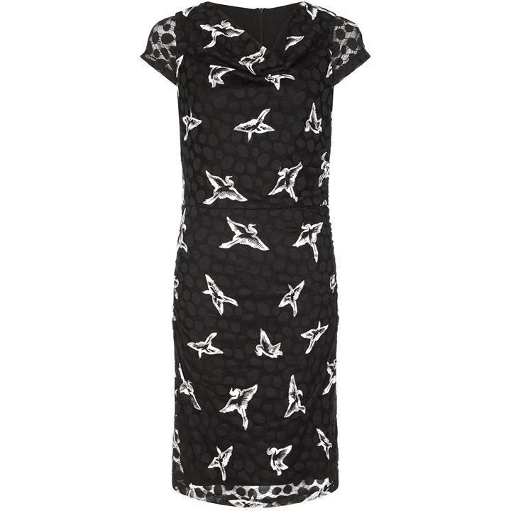 Bird Lace Bodycon Dress