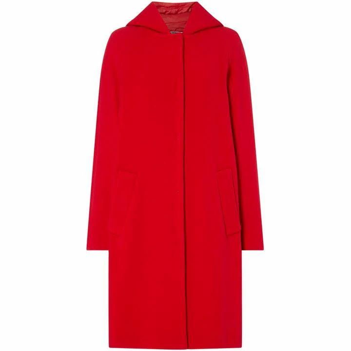 Cherry hooded coat