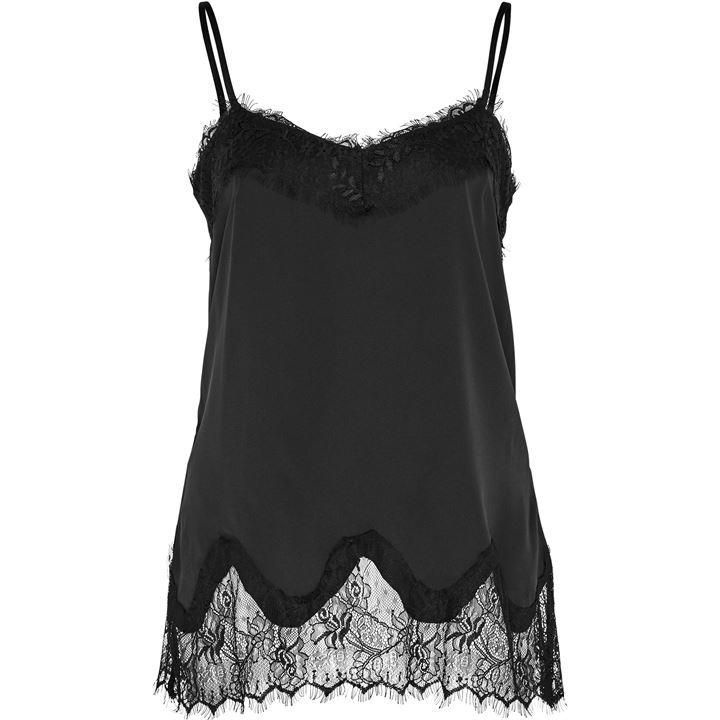 Satin Camisole Top With Lace