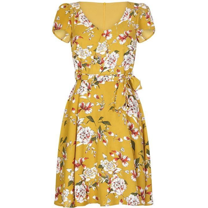 Flower Cap Sleeve Dress