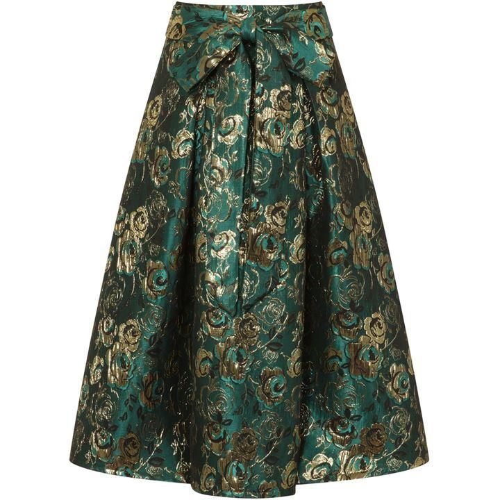 Brocade Midi Skirt in Clever Fabric