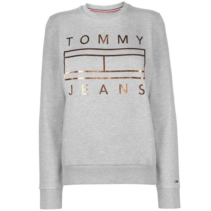 Tommy Metallic Logo Sweater Womens