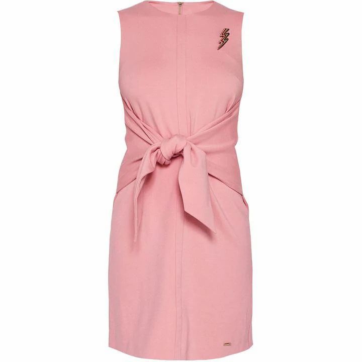 Papron Dress With Tie Front