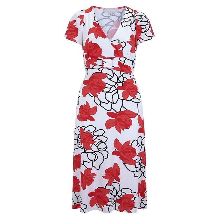 Collette Red Print Dress
