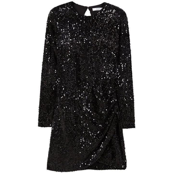 Pursed sequined dress