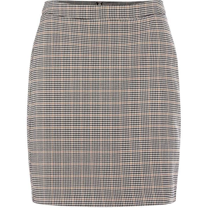 Kamma Knee Length Checked Skirt