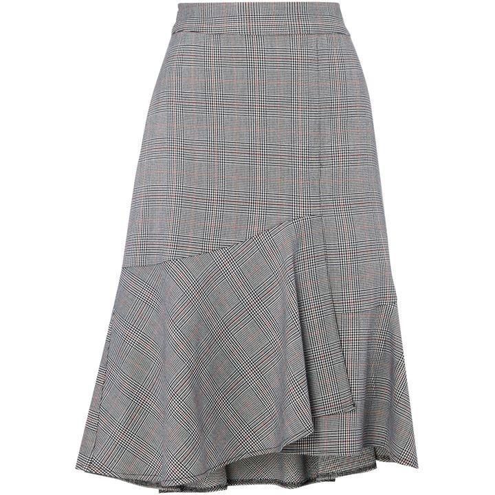 Multi Check Tailored Skirt