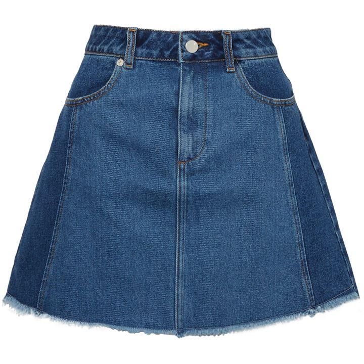 Losa Denim Mini A Line Skirt