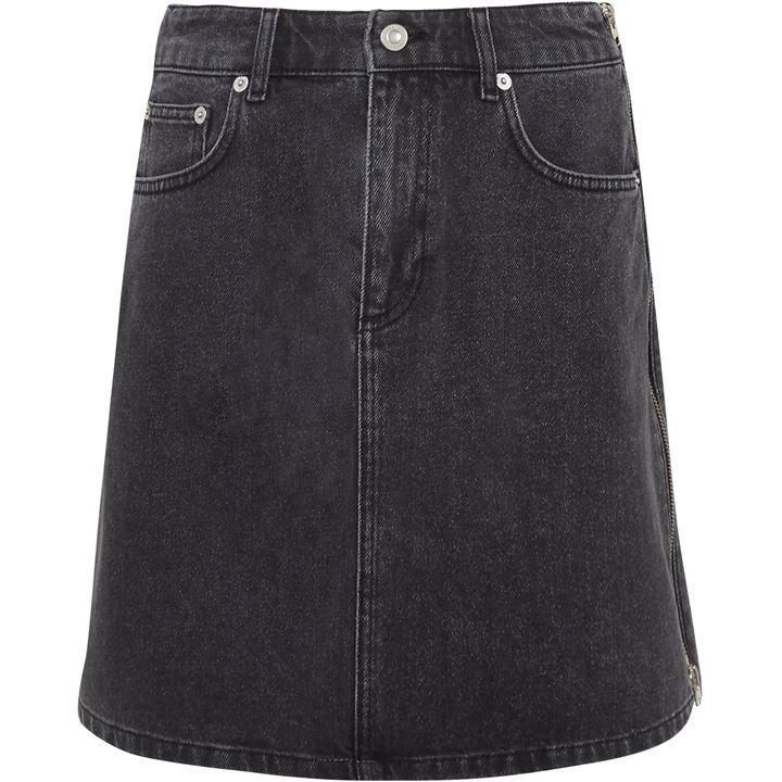 Pepper Denim Zip Side Mini Skirt
