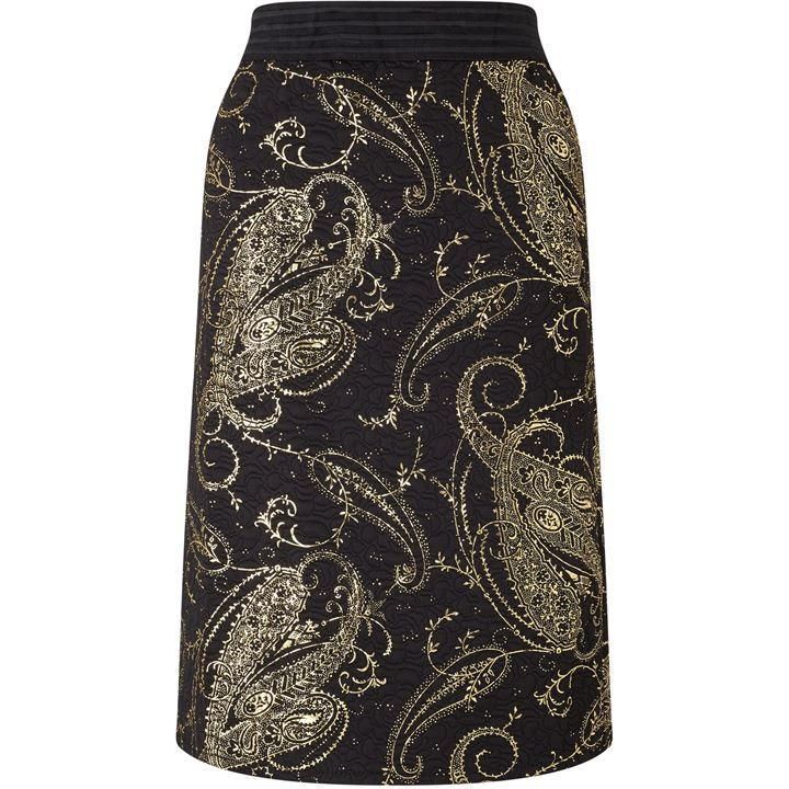Gold Print Skirt