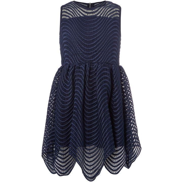 Bardot Spiral Lace Dress