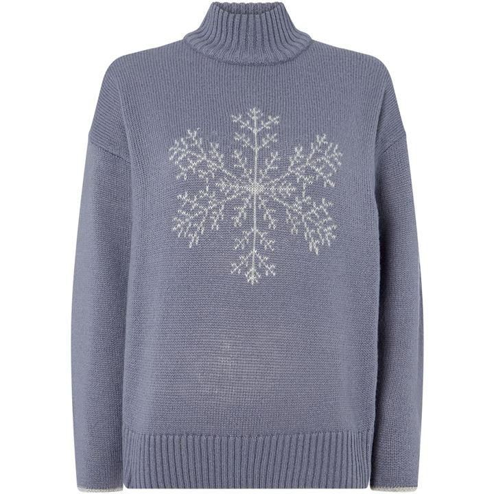 SNOWFLAKE ROLL NECK KNIT