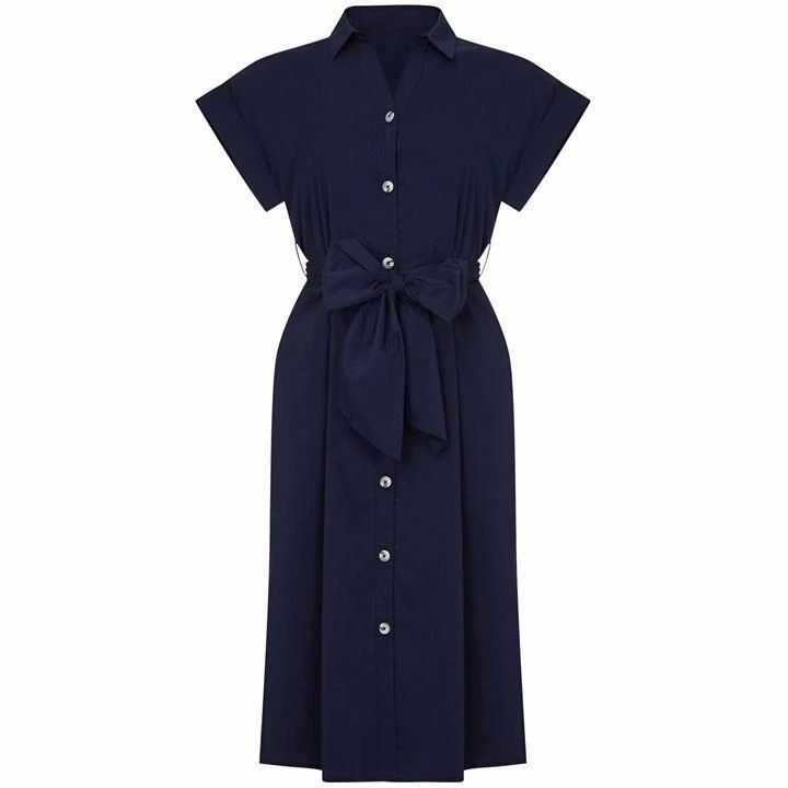 Utility Shirt Dress With Pockets