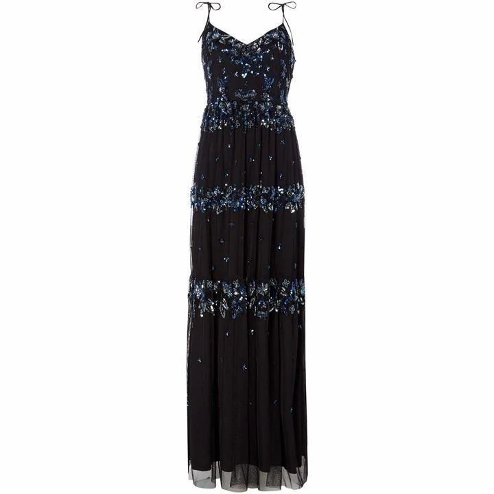 Strappy embellished gown