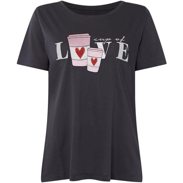 Cup Of Love Embellished Tee