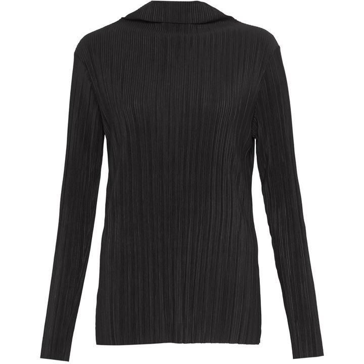 Lou Pleated High Neck Top
