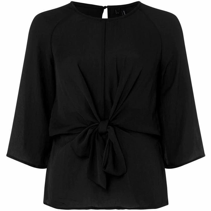 Ruby three quarter Sleeve Knot Front Blouse