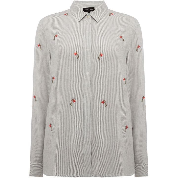 Rose embroidered shirt