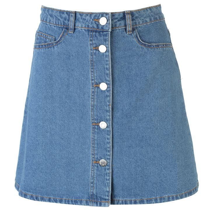 Noisy Sunny Button Mini Skirt Ladies